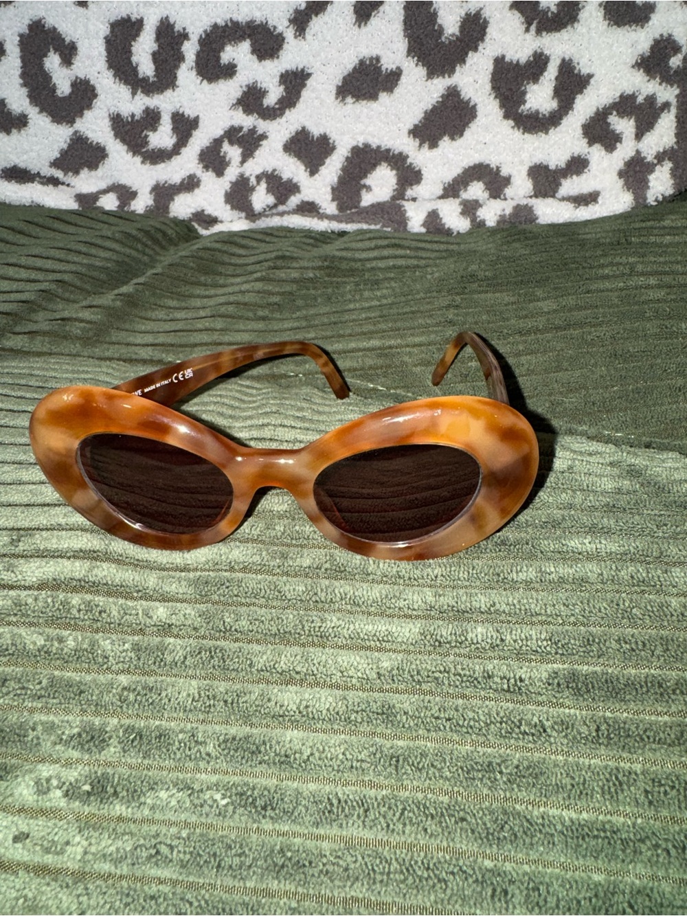Loewe Brown Tortoise shell Oval Sunglasses